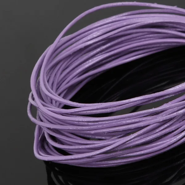 5 м/лот Размеры 1/1. 5/2/3 мм шнур из натуральной кожи, с круглым веревочный шнур для браслет и Цепочки и ожерелья ювелирных изделий Ремесла - Цвет: Purple