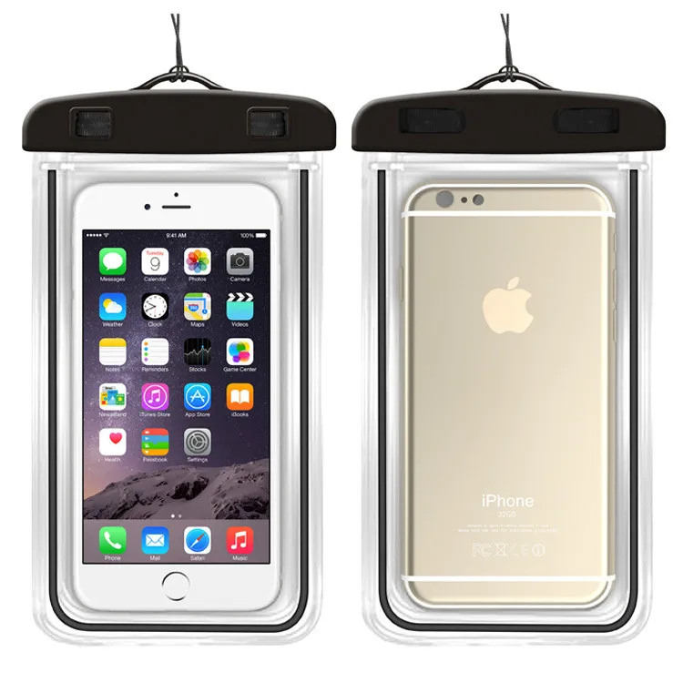 

Clear Watertight Belt Waterproof Case Cover Against water Protector Pouch Phone Bag For iPhone Samsung Xiaomi Huawei
