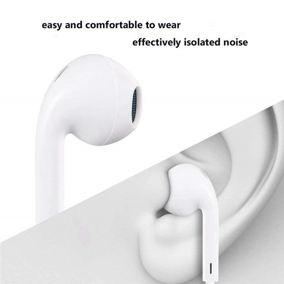KISSCASE Music Earphone For iPhone 7 8 Plus X In Ear Stereo Wired Earphones with Microphone For iPhone Sport Earbuds Earphone