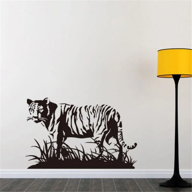 

Forest Tiger Vinyl Wall Sticker For Living Room Decoration Removable Mural Stickers For Kids Room Kitchen Sticker Bedroom Decals