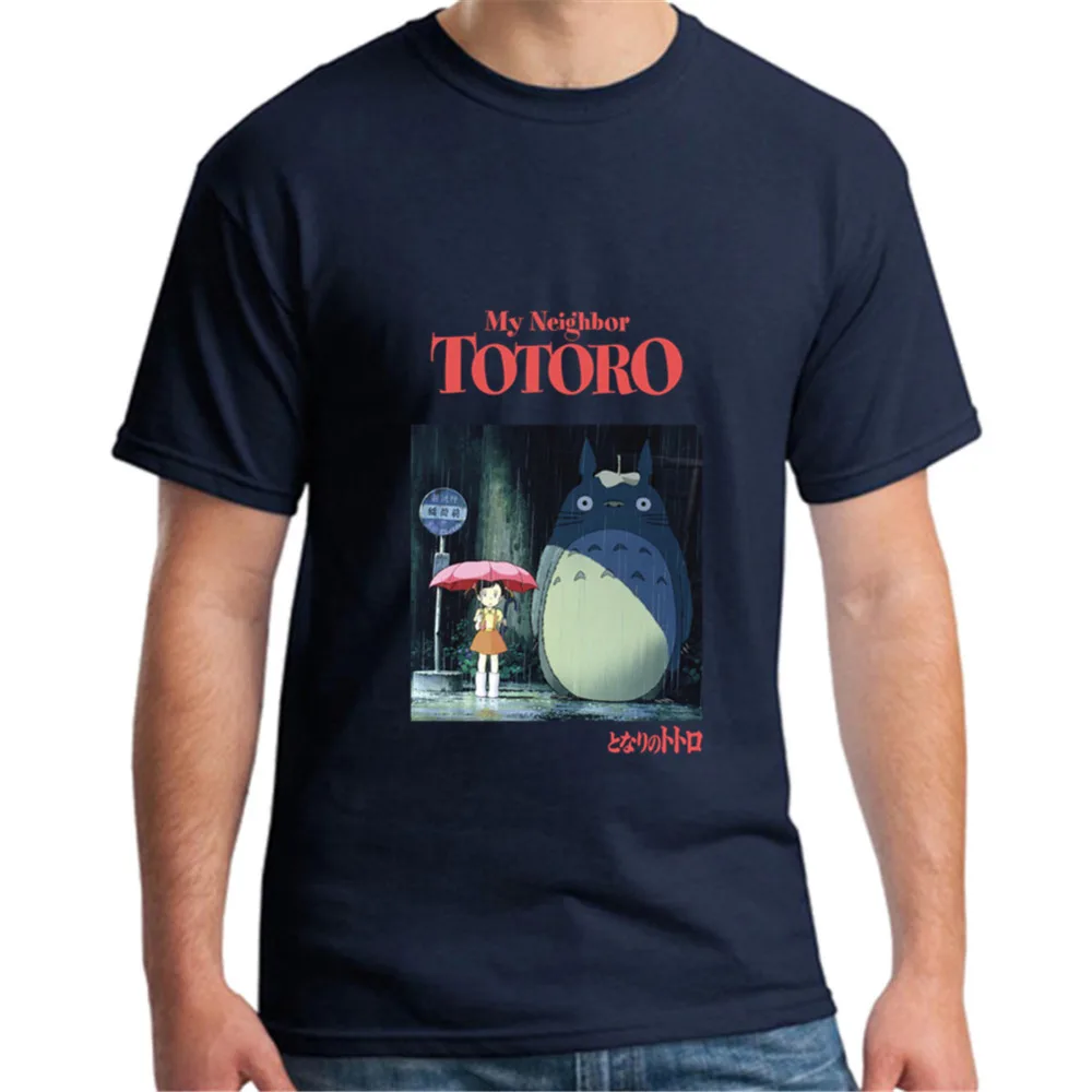 

Designer Crew Neck Men's Studio Ghibli My Neighbor Totoro T-Shirt Big size 3XL Cheap Mens 100% Cotton Top Tee