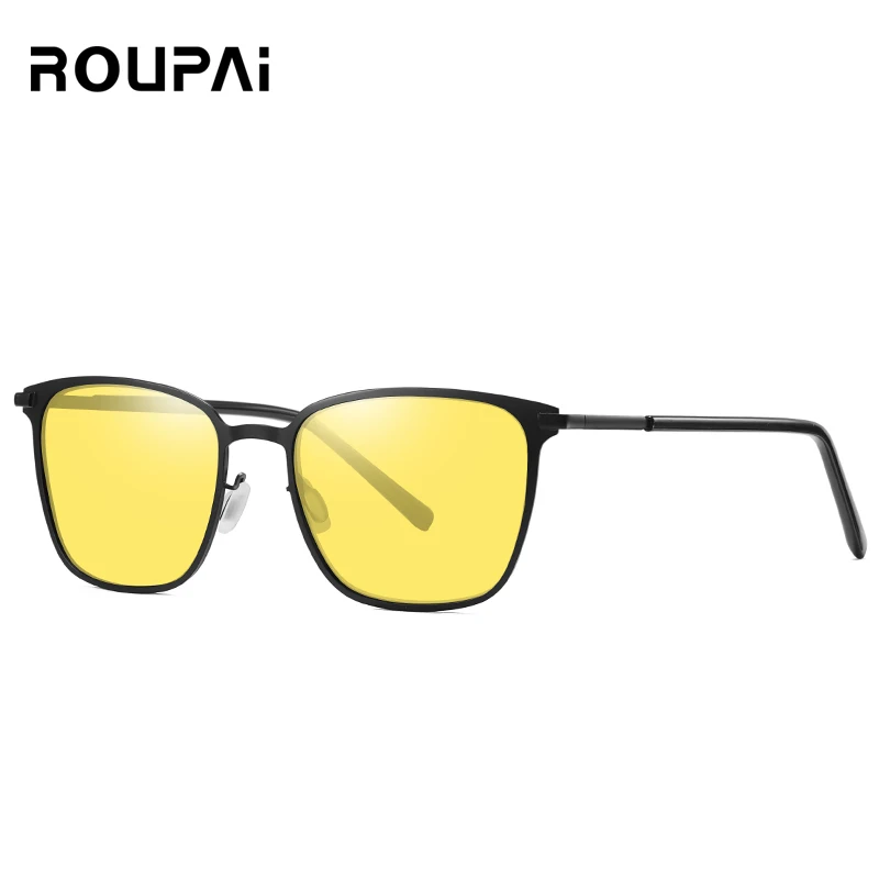 ROUPAI night vision goggles glasses driving yellow sunglasses men Vintage Polarized uv400 high quality oculos de visao noturna | Аксессуары