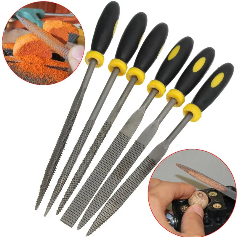 

Newest 6pcs DIY Metal File Mini Assorted Rasp Diamond Needle File Repair Tool Jewelry Wood Grinding E2shopping