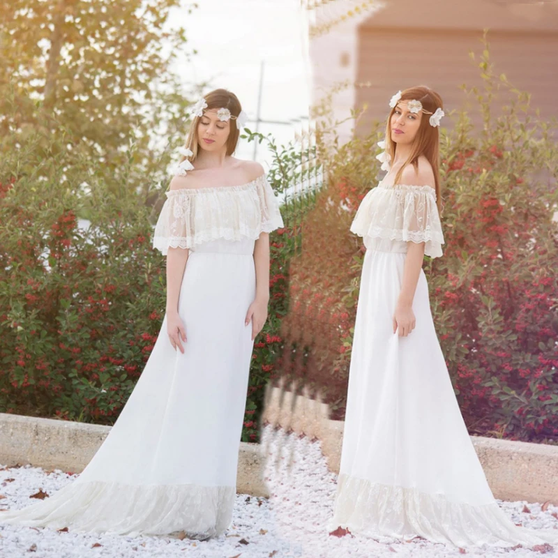 

Xiyunle Maternity Photography Props Pregnancy Wear Long White Lace Dress Clothes Maternity Dresses Clothing For Photo Shoot 2019