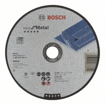 

BOSCH 2608603528 Disc abrasive cutting straight Best Metal 180x2,5mm