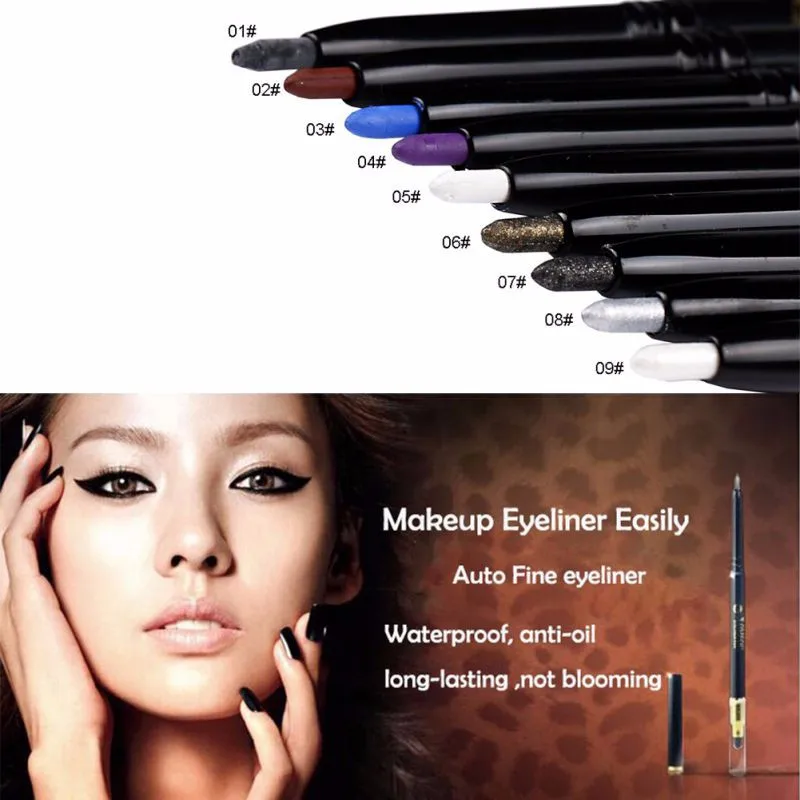 9 Цвета Matte Глаза Макияж подводка для глаз карандаш Водонепроницаемый гель Pen Eye Liner Красота косметика