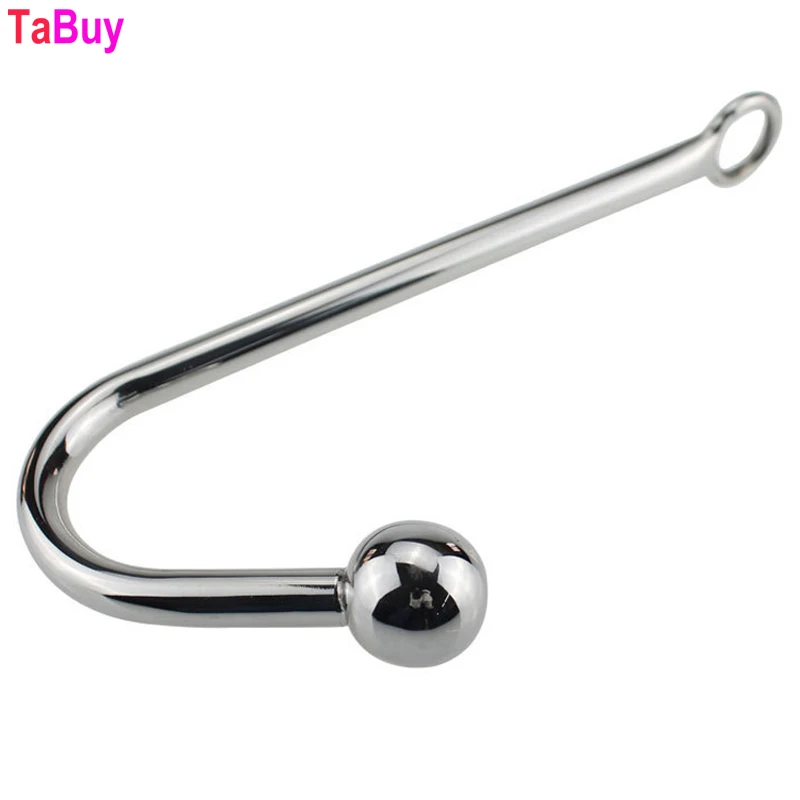 Tabuy Stainless Steel Anal Hook Metal Butt Plug With Ball Anal Plug