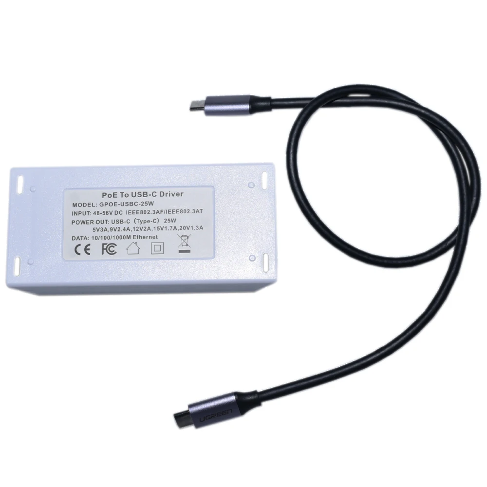 Gigabit POE 802.3at PoE + к USBC для устройства Nest IQ Macbook Google Wifi увеличенная мощность устройств