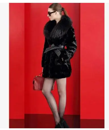 S/6Xl женская верхняя одежда из искусственного лисьего меха большого размера, зимние осенние меховые пальто, черная меховая верхняя одежда для дам, пальто из искусственного меха K580