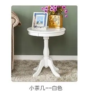 American solid wood balcony small coffee table simple side sofa table living room mini round table. American solid wood balcony small coffee table simple side sofa table living room mini round table.