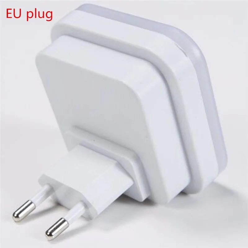 EU 220V Light Sensor AUTO NOOFF Mini LED Night Light Novelty Square Baby kids Bedroom Hallway Bedroom lamp Romantic Lights bulb (1)
