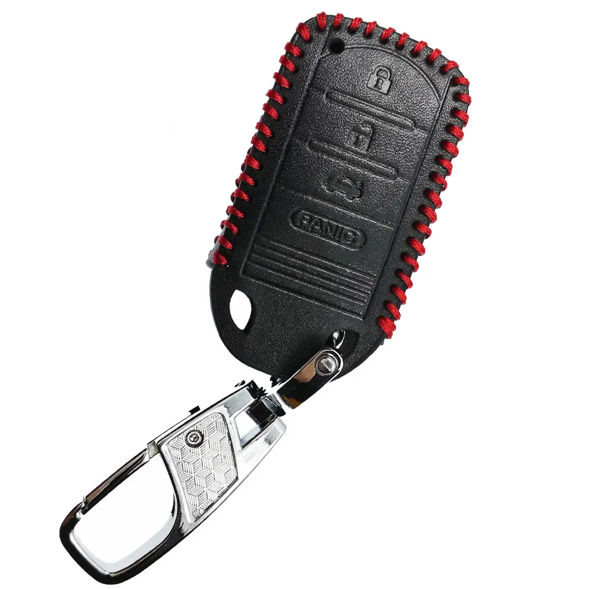 Leather Remote Key Fob Case Cover Jacket Protector Bag For Acura MDX