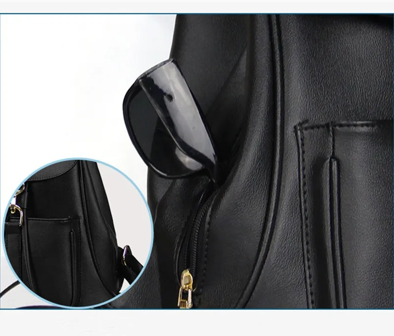 Модные Teenege девочки школьные сумки Молодежные однотонные черные рюкзаки Для женщин PU Горячие рюкзак женщина дорожные магазины работают сумка WUJ0130