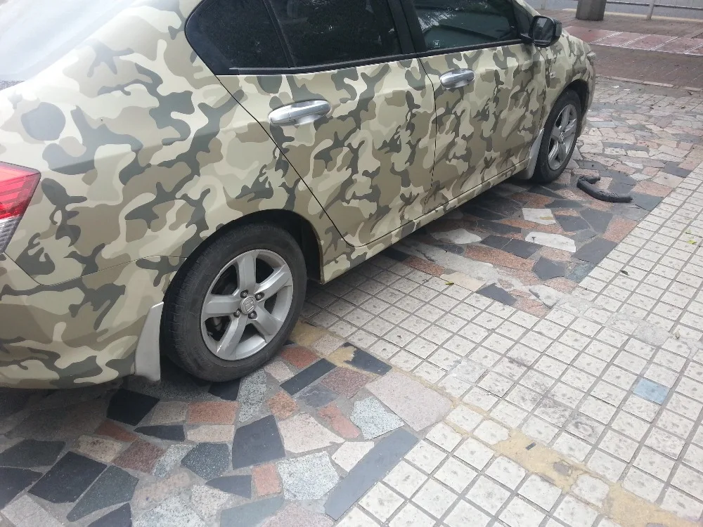 50X152CM Hot Selling Premium Camo Car Sticker Vinyls PVC Motorcycle Carbon Fiber Sticker Army Military Camouflage Woodland Decal