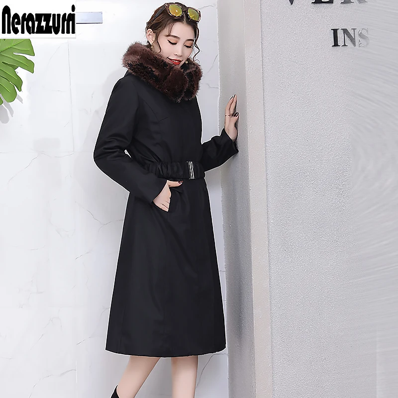 

Nerazzurri Warm faux fur parka women 2019 winter faux fur overcoat with fur thicken hooded plus size fake fur lined coat 5xl 6xl