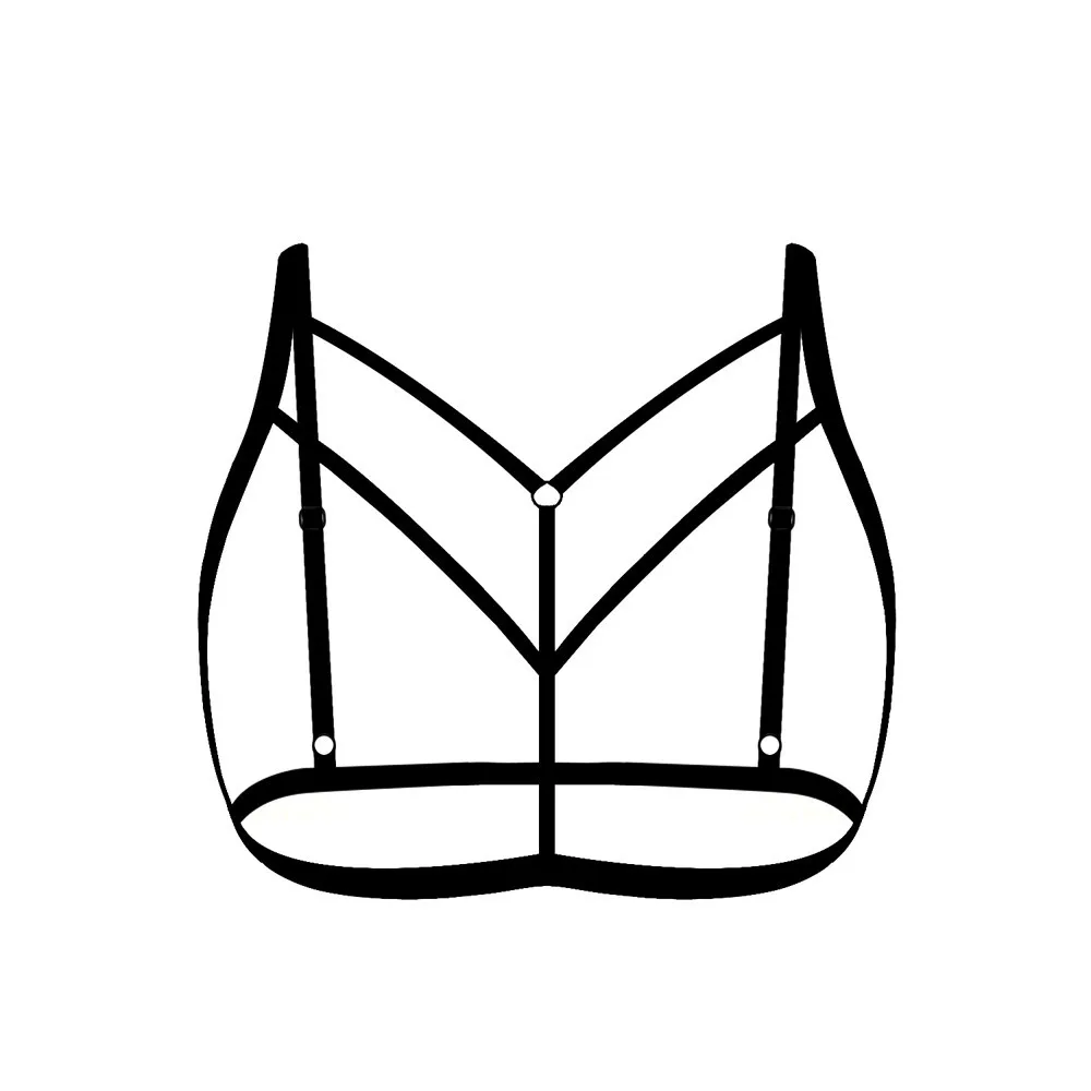 

ISHOWTIENDA Women Sexy bra Fashion Ladies Halter Elastic Cage Sexy bralette Strappy Wire Free bras Bustier brasieres para mujer