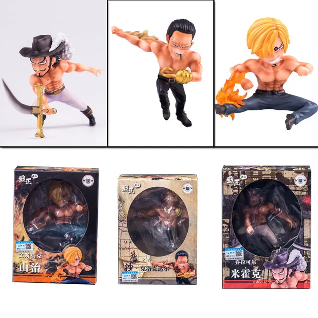 Cheap Anime One Piece Action Figure 4styles Sir Crocodile Usopp Sanji Model Dolls Decoration Collection Figurine Kids Toys Gifts 18cm