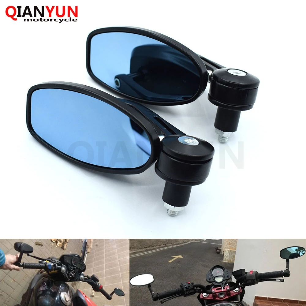

Handlebar Motorcycle Mirror Scooter Racer Side Mirror HANDLE BAR END Mirrors For Yamaha FZ6 FAZER FZ6R FZ8 FZ1 FAZER XJ6 XJR1300