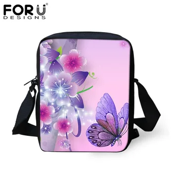 

FORUDESIGNS Women Crossbody Bags Butterfly Printing for Kids Girls Casual Mini Female Children Messenger Bags Bolsos Mujer