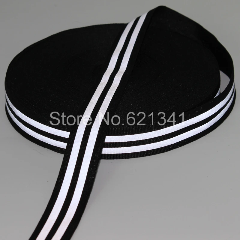 

(10 meters/lot) 25mm*5mm(W) Double Strip Reflective Tape Reflective Fabric Webbing Edging Braid Sew On Black