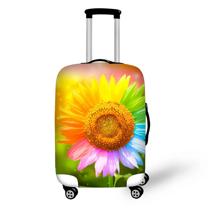 AnyFocus 3D Flower Travel Luggage Protective Cover for 18-30 Inch Trolley Suitcase Elastic Trunk Case Dust Covers with Zipper