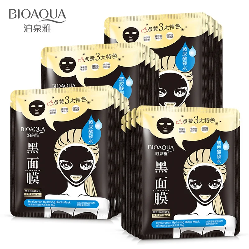 BIOAQUA 1 шт. Гиалуроновая кислота увлажняющая черная маска для нежной кожи увлажняющая масло контроль Косметика против морщин