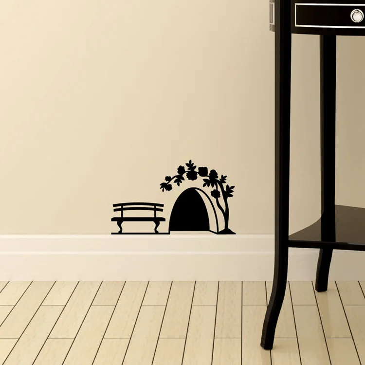 Маленькая мышь отверстие Наклейка на стену Дверь Шкаф домашний декор искусство детская комната украшение креативный ПВХ вырезные наклейки на стену