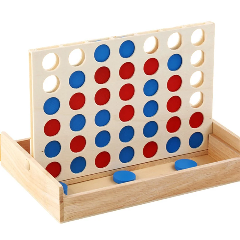 

Brain Teaser Puzzle Table Game Blue Red Four Chess Game Funny Family Parties Classic Bingo Games Wood Entertainment Travel Games