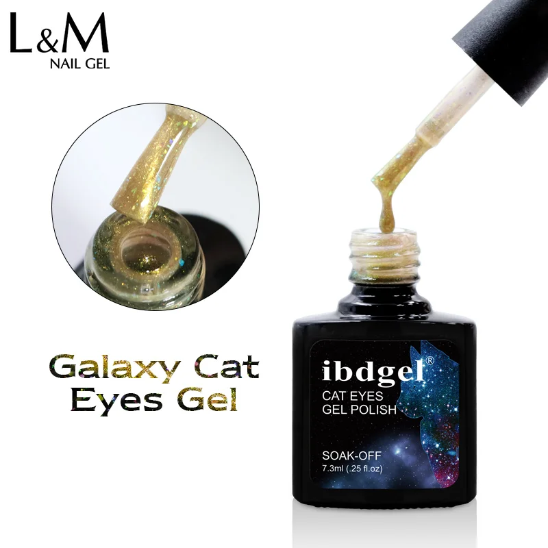 Ibdgel 3D Galaxy Хамелеон магнитный кошачий глаз Гель лак для ногтей УФ LED блеск кошачьи