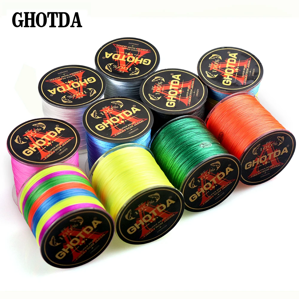 Плетеная рыболовная леска GHOTDA 8 нитей 500/300 м 22/31/43/52/61/78LB | Спорт и развлечения