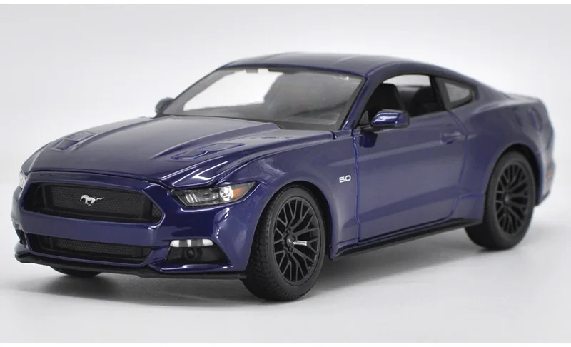 1:18 литая под давлением модель для Ford Mustang GT 5,0 Игрушечная машина из сплава миниатюрная коллекция подарок - Цвет: Blue