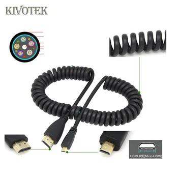 

Micro HDMI to Hdmi Retractable Adapter Cable,Extended length: 220cm Male To male Connector Black Color For HDTV Free Shipping