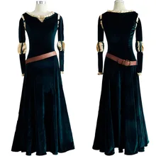 Adulto muchacha de las mujeres de anime mérida princess dress cosplay disfraces de halloween ropa