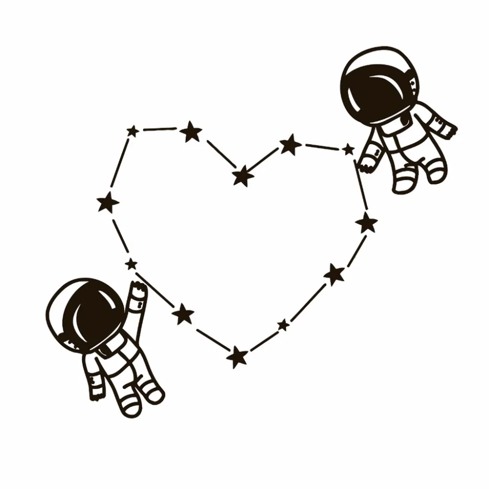 Removable Vinyl Wall Decal Spaceman Astronaut Space Kids Room Stickers