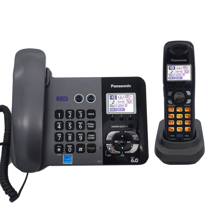 DECT 6 0 две наземные линии телефоны беспроводной телефон с автоответчиком система