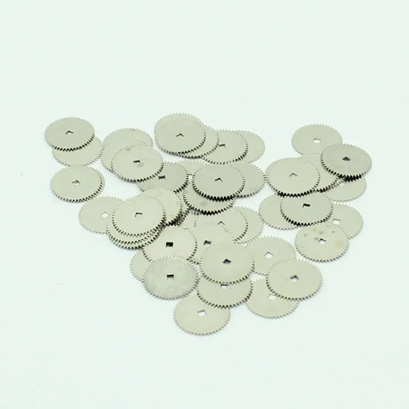 

50pcs/lot 10mm Flat Silver Gears Vintage Steampunk Watch Parts Clock Cogs Accessories Handmade Jewelry Making Finding