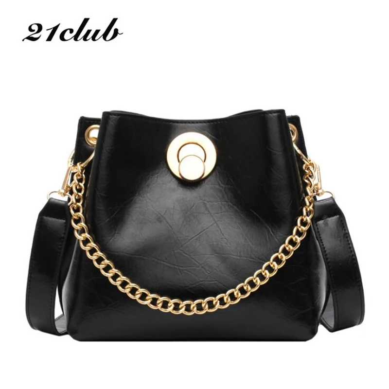 

21CLUB Brand Summer Small Fashion Chains Solid Color Ladies Totes Shopping Party Workong Womens' Pouch PU Casual Female Handbags