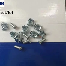 100 компл./лот M6 винт и гайка ходового винта для ftth шкаф для сетевого сервера стандартная киевница винты фиксирующий винт высокого качества гайки M6 factroy ELINK