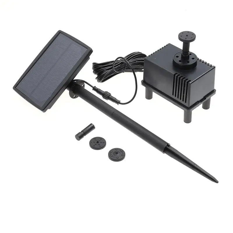 Solar Power Fountain Pool Water Pump Panel Submersible Watering for Garden Pool Pond Patio Decoration - 5M