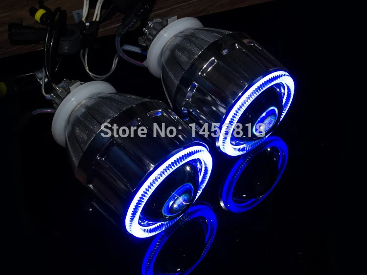 

JGAUT Xenon HID Angel Eyes Headlight Projector Lens Fits For H4 H7 + Halos Ring+ Wiring+ Lamps Car Styling Retrofit