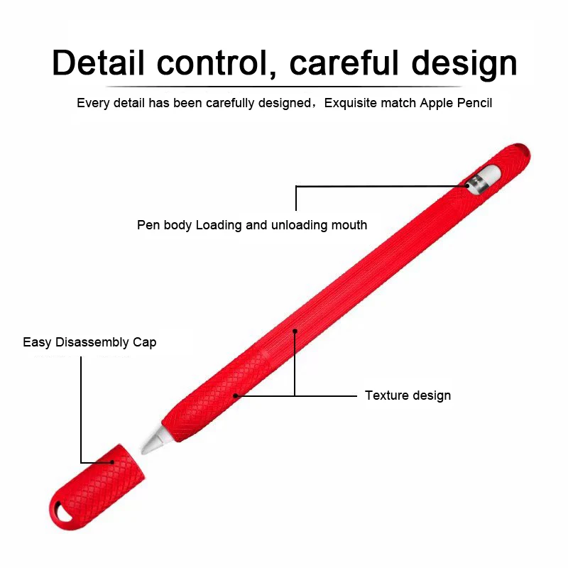 Планшет сенсорный Стилус Защитная крышка для Apple Pencil 1 Чехлы Портативный мягкий силиконовый пенал высокого качественный аксессуар