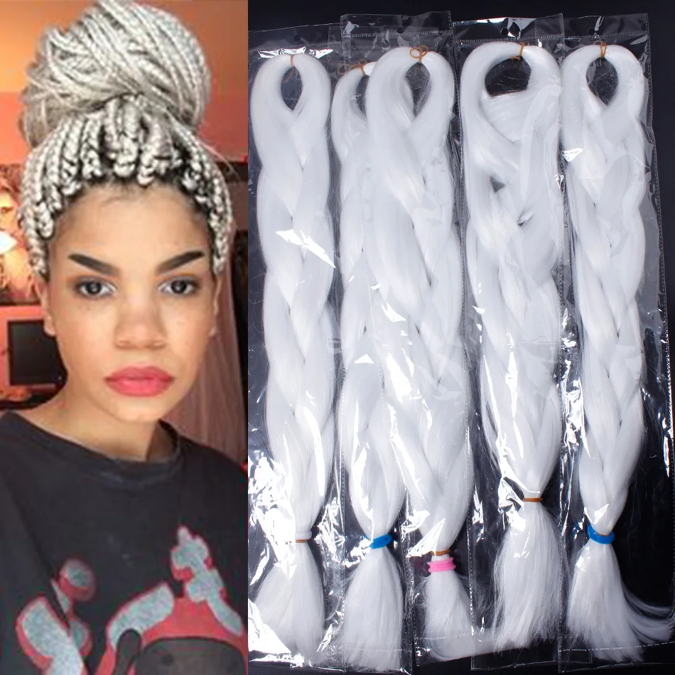 Aliexpress.com : Buy Qp White Jumbo Braid 24inch big box ...