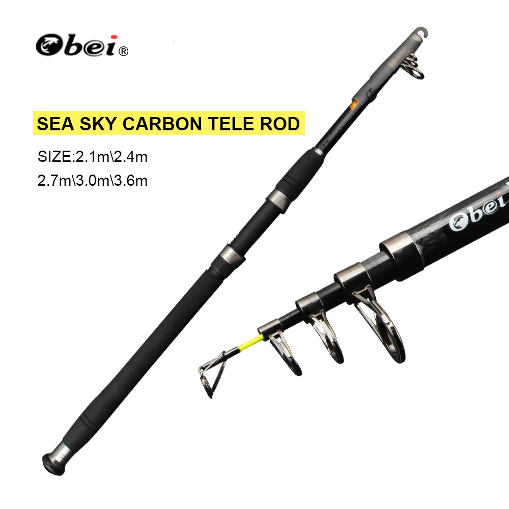 

FUXIN Carbon Fiber Telescopic Fishing Rod 2.1m-3.6m Medium and short Sea Rods Telescopic Fishing Rod Spinning Fishing Pole ML