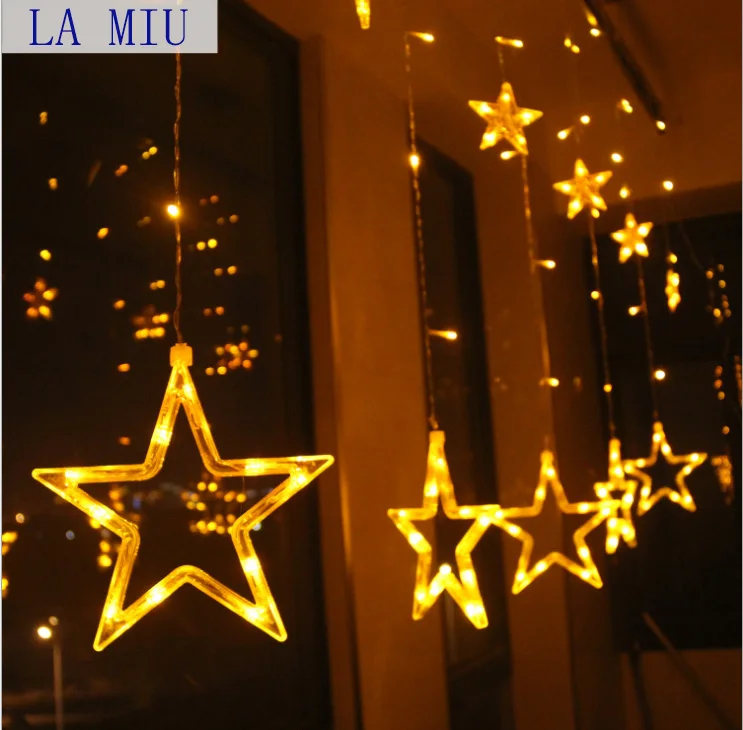 la miu christmas lights led star curtain light holiday star barn christmas lights
