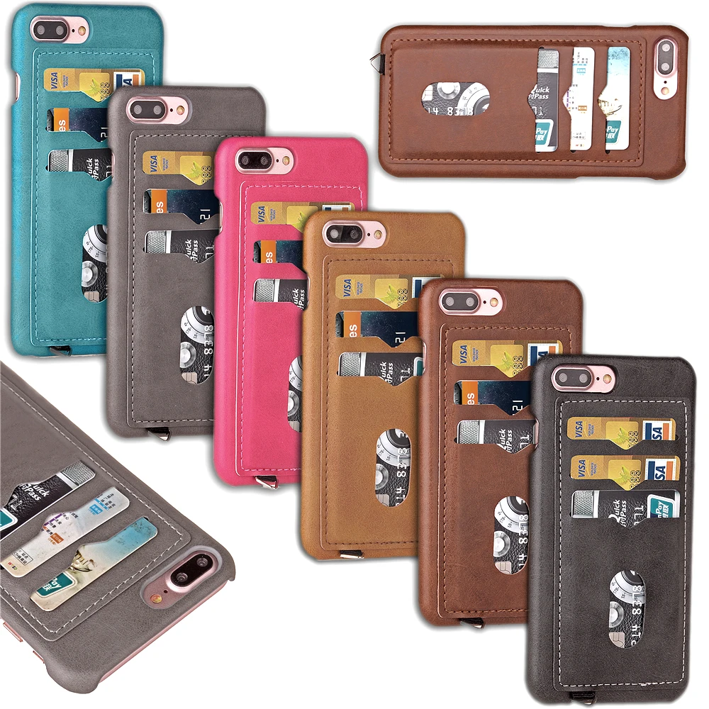 

For Iphone 7 Plus Case Luxury Wallet Cover leather Card Funda Business PC Firm coque For Iphone 7 Plus Smartphone