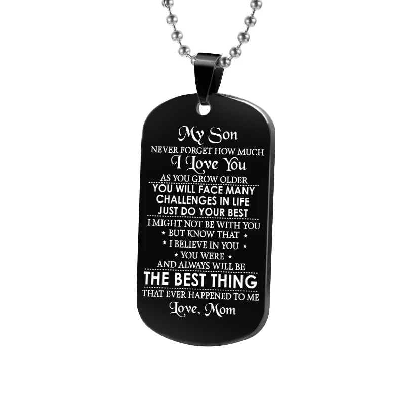 engraved dog tags for son