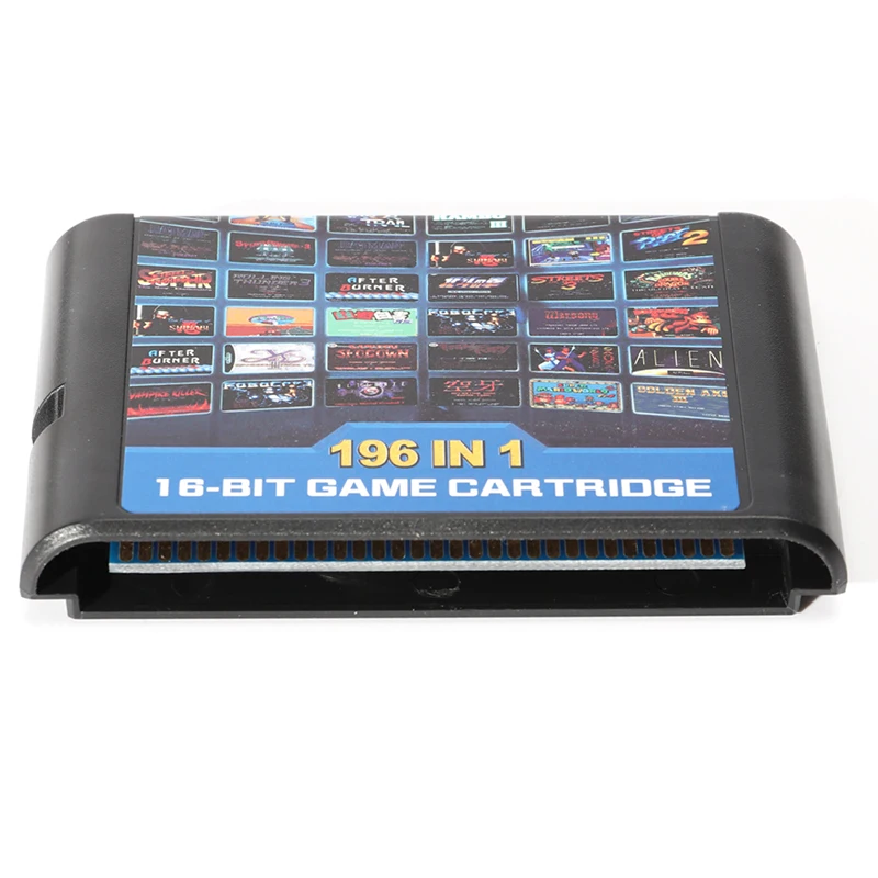 Для SEGA Mega Drive MD Genesis 196 в 1 мультиигровой картридж с Contra Streets of Rage Sonic Golden Axe ретро