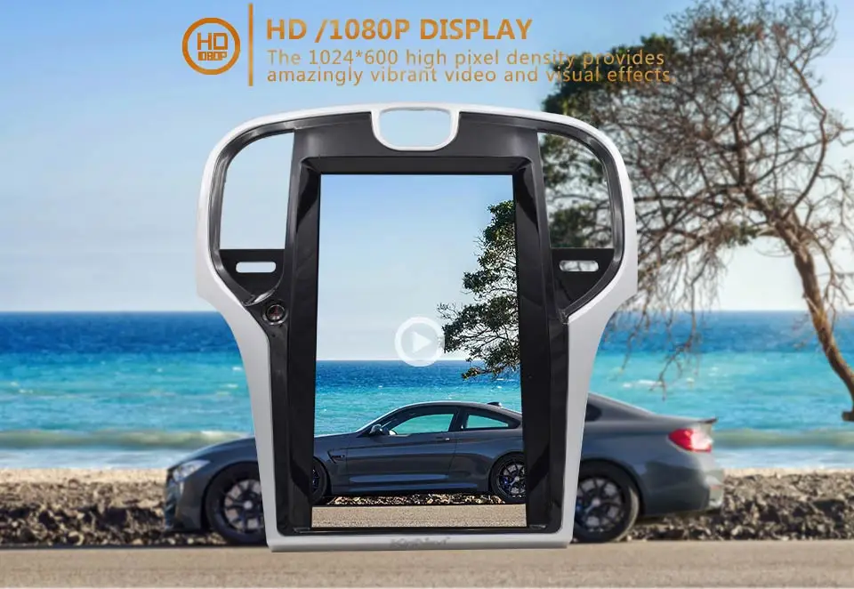 Discount KiriNavi Car Radio Android DVD 12.1" Touch screen For Chrysler 300C Auto Audio GPS Multimedia Navigation System Bluetooth 6