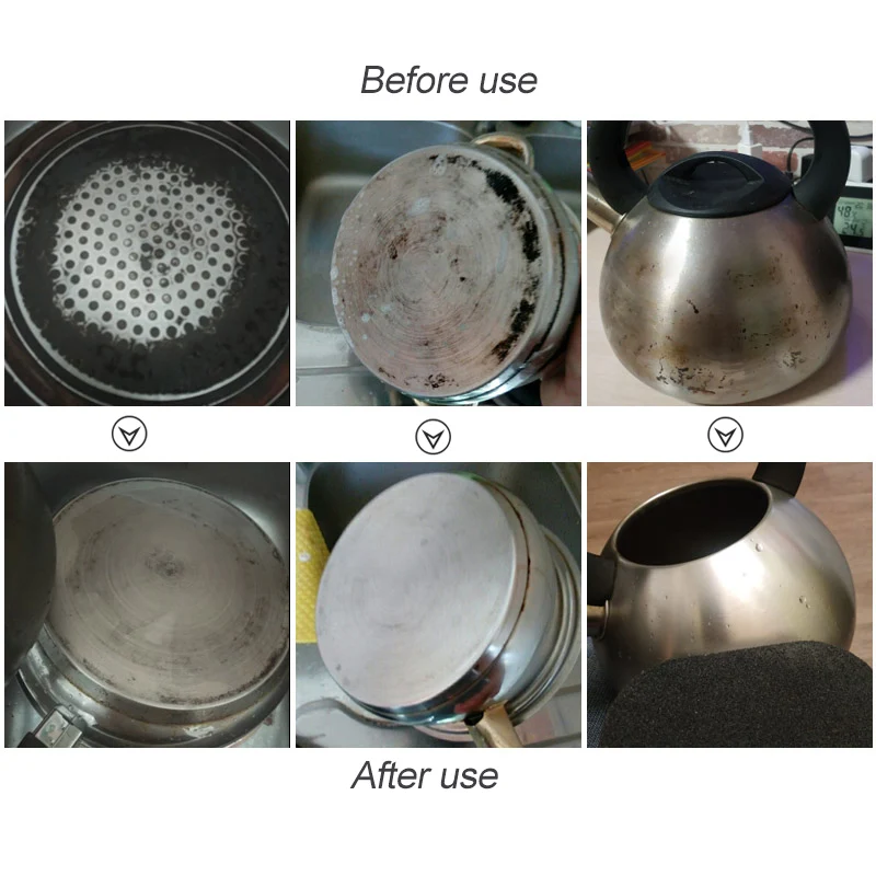 Escova mágica de esponja de cozinha, esponja de melamina, escova de limpeza, faca de descalcificação, limpador de panela, escovas fortes de descontaminação 5