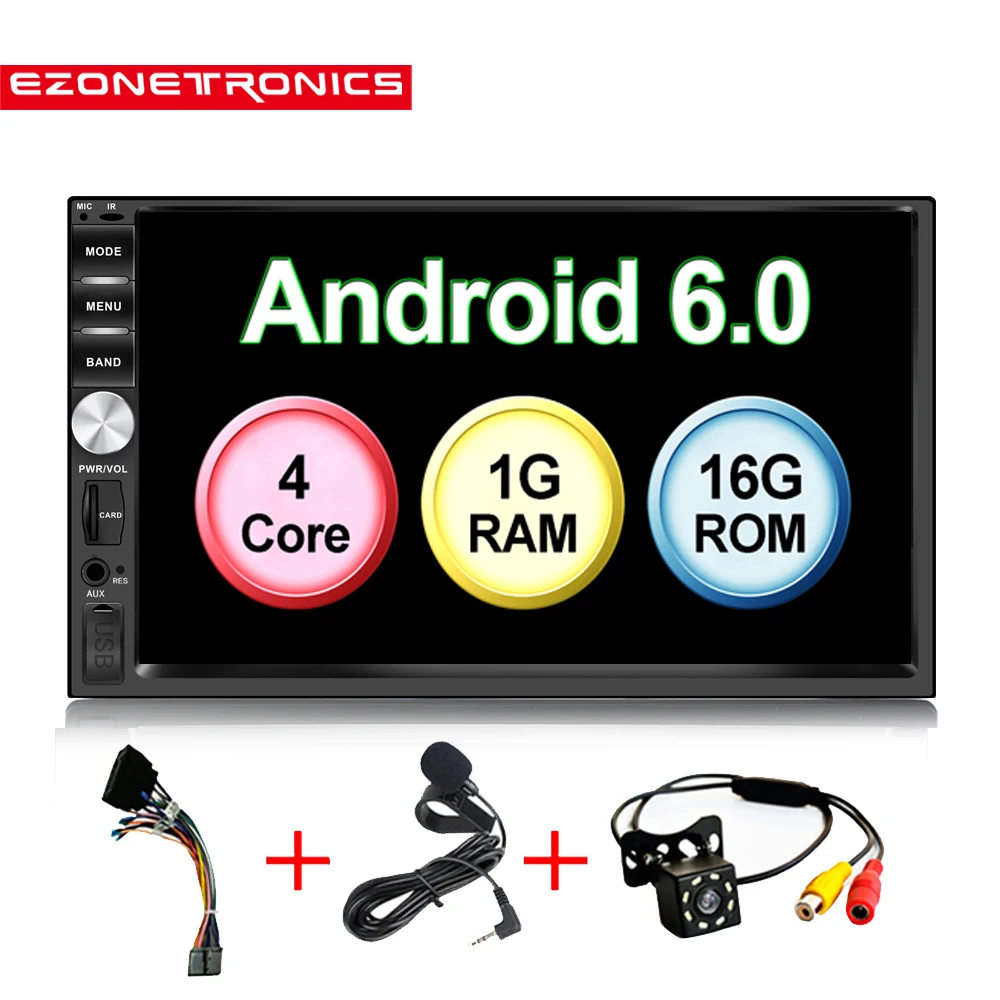 Автомагнитола 2 Din Android 6 0 7 дюймов 1024*600 GPS Wi-Fi Bluetooth USB SD | Автомобили и мотоциклы